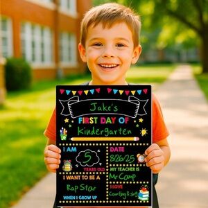 First Day of School Chalkboard Sign Back to school NWT
